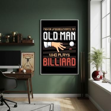 Imagem de Quadro Decorativo De Humor De Sinuca-70x50cm Mold Preta