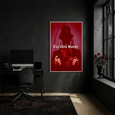 Imagem de Quadro Decorativo Exu Gira Mundo - 70x50cm