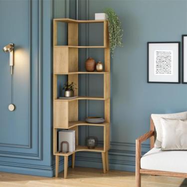 Imagem de Estante Multiuso de Canto Berlim 6 Prateleiras Rv Móveis