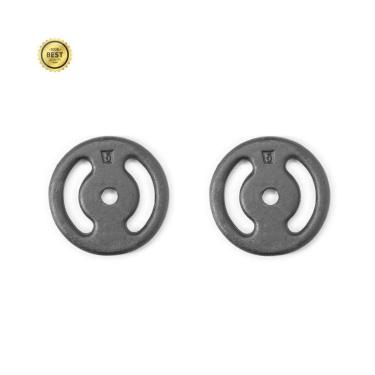 Imagem de Kit 2x Anilha Super Premium de 5Kg Ferro Fundido Pintada Academia-Unissex