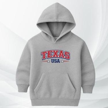 Imagem de Moletom Infantil Texas USA Moleton Com Capuz Estilo College Americano Inverno Blusão Casaco-Unissex