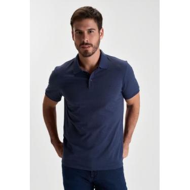 Imagem de Polo docthos slim manga curta texturizada gola v, 012 azul, GG
