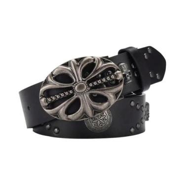 Imagem de Cinto Vintage Boêmio Com Cabeça De Esqueleto Para Homens E Mulheres, E