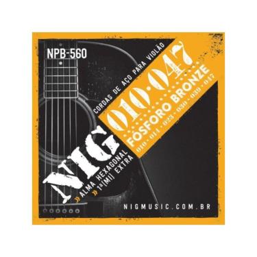 Imagem de Encordoamento Para Violão Aço .010 Npb560 Nig