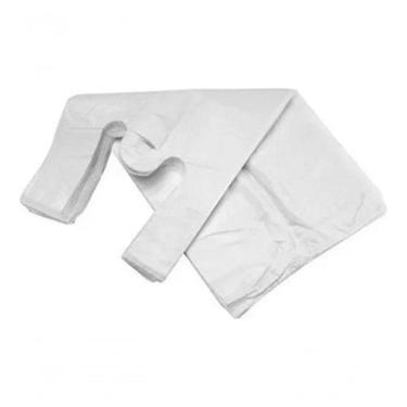 Imagem de Sacolas Plásticas Recicladas Kit Branca Reciclada 30x40 a 90x100 1 kg Ecológicas Creme...