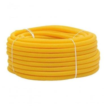 Imagem de Conduíte Corrugado Conduite Corrugado de 5-8 Amarelo 50 Metros Mangueira Flexível e Resistente