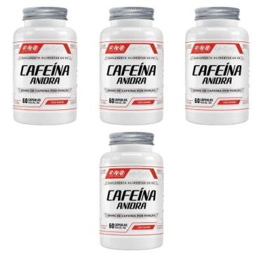 Imagem de Kit 4 Cafeína Anidra 200mg 4x60 cápsulas FNB Sports Nutrition - Flora 