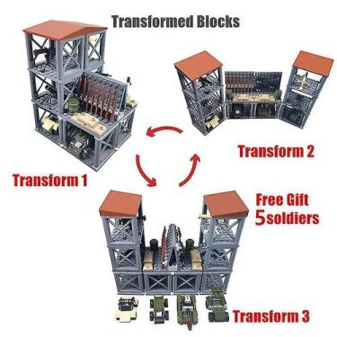 Imagem de Blocos de construção: armas militares modificadas com figuras de 4 a 1