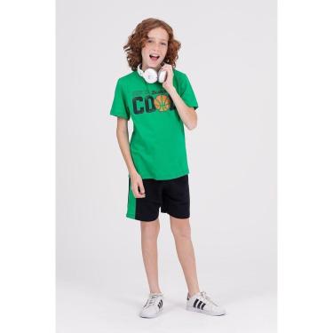 Imagem de Conjunto Infantil Jest Be Basketball Cool Verde-Masculino