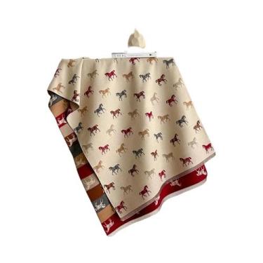 Imagem de Xale Pashmina Com Estampa De Cavalo Elegante, Macio E Quente, Com Fran