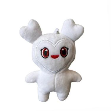 Imagem de Chaveiro de Pelúcia K-Pop TWICE Lovely Momo 10cm  Colecionável, Branco