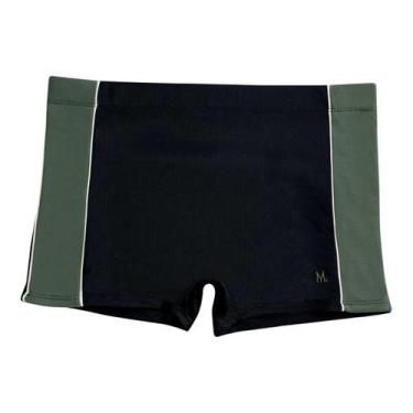 Imagem de Sunga Praia Boxer Box Lisa Mash Slim Não Aperta Microfibra, Preto, G