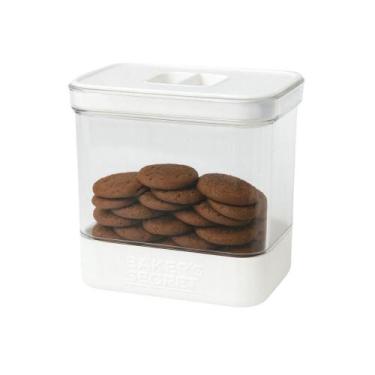 Imagem de Pote Hermético Porta Mantimentos Tampa Cozinha 1600ml Branco - Baker's