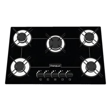 Imagem de Cooktop 5 bocas chamalux bivolt ultra chama trempe aramada preto, Bivo