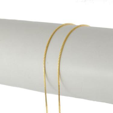 Imagem de Colar Masculino Ouro 18k Corrente Veneziana 1.0 60 Cm Cordão Amarelo -