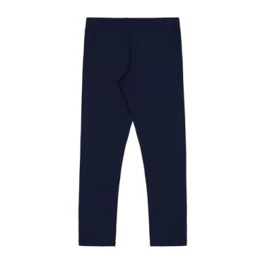 Imagem de Calça Legging Infantil Menina Cotton Marinho Alakazoo, 8