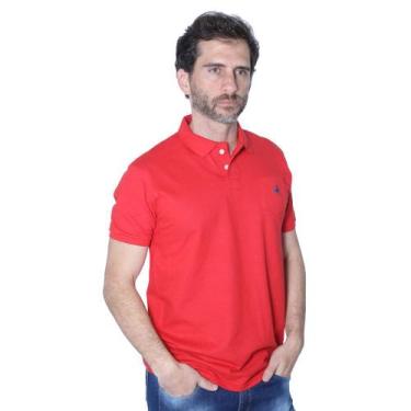 Imagem de Camisa Polo Hipica Polo Club Masculino Piquet Com Bolso, Vermelho, M