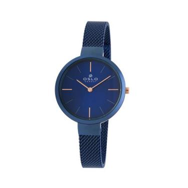 Imagem de Relógio Oslo Feminino Slim OFTSSS9T0011-D1DX Azul