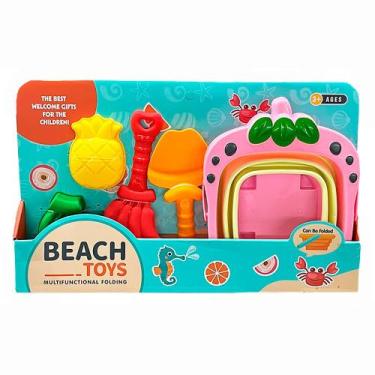 Imagem de Kit Baldinho Dobrável e Pá Frutinha Divertida 5 pçs 2406W - COML Belat