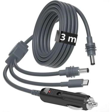 Imagem de Cabo Starlinkk Mini Para Carro 3 em 1 Carregador Veicular 12V 24V USBC