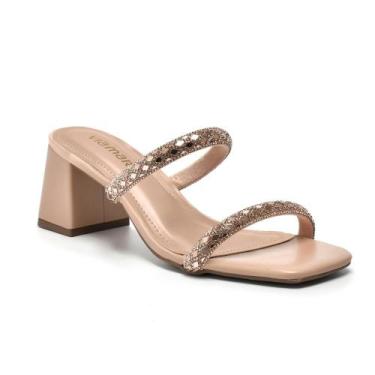 Imagem de Tamanco via marte salto bloco ref 171-011 feminino, 38, Rose gold