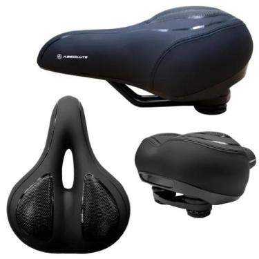 Imagem de Selim Absolute com Gel Elastômero Super Confortável Bike Preto/Vermelh