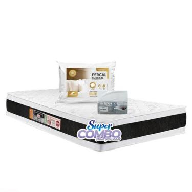 Imagem de Colchão Castor Black White D45 Air Double Face Solteiro 88x188x27cm - 