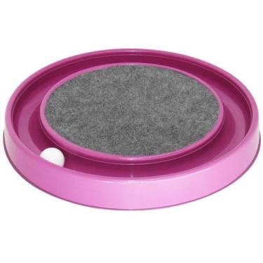 Imagem de Arranhador Redondo Para Gato Relax Com Bolinha Miau Cor:Rosa - oem, Ro