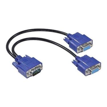 Imagem de Cabo Adaptador Duplicador Y VGA 1 Macho x 2 VGA Fêmea LE5514 - It Blue