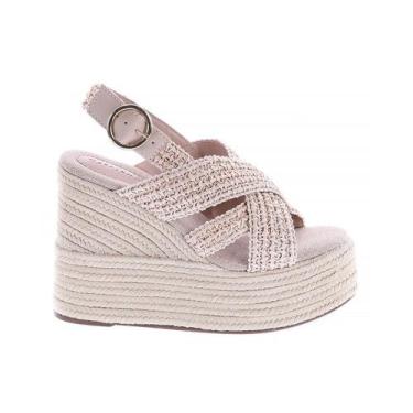 Imagem de Kenia - Sandália Plataforma Trançada de Corda Bege - Damannu Shoes, 37