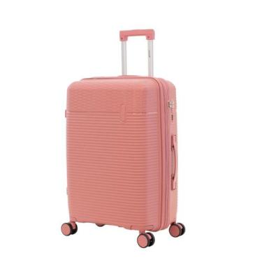 Imagem de Mala Viagem Média 23kg Expansiva 360 Polipropileno Cruzeiro Cor Rosa