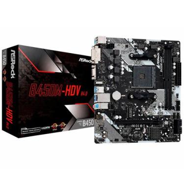 Imagem de Placa Mãe ASRock B450M-HDV, AMD AM4, DDR4, Chipset AMD B450 - 90-MXB9N