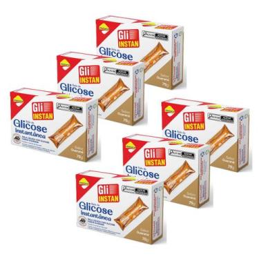 Imagem de Kit 6 Unid. Gli-Instan Lowçucar Sabor Guaraná Glicose Instantânea 5X15