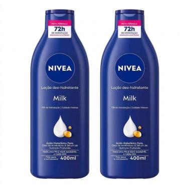 Imagem de Kit 2 Loção Hidratante Nivea Milk Pele Seca a Extrasseca 400ml Cada