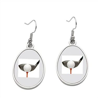 Imagem de Brincos de golfe 3 – Brincos pendentes para meninas – Presente de festa de aniversário dos namorados, Metal, Sem pedras preciosas