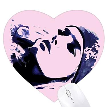 Imagem de Mousepad feminino High Cold requintado Vogue coração tapete de borracha para escritório