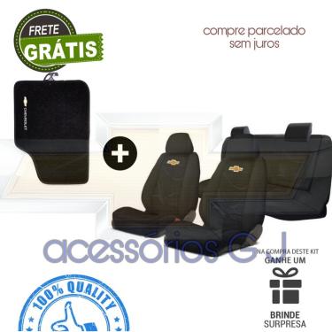 Imagem de Kit completo capa para banco de carro em tecido grosso + tapetes para celta 2002