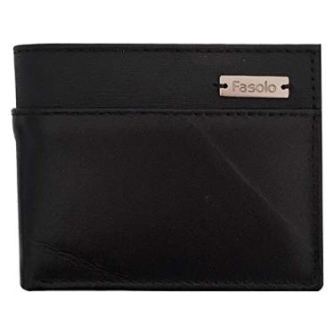 Imagem de Fasolo, K603024751, Mini Carteira de Bolso Masculina Pequena de, cor Preto, Couro