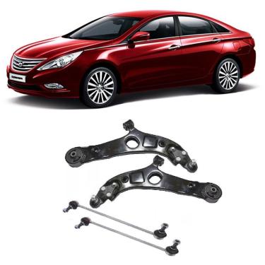 Imagem de Bandeja + Bieleta Hyundai Sonata Dianteira 2012 Até 2015 O Par