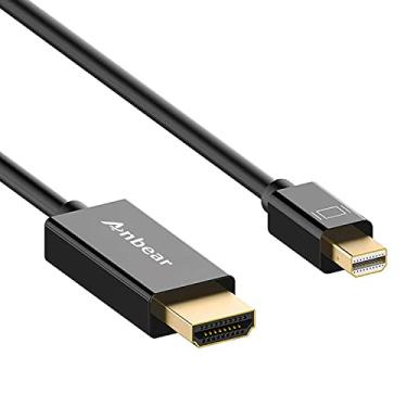 Imagem de Anbear Mini DisplayPort para HDMI 1,8 m, porta mini display banhado a ouro (porta ThunderboltTM) para HDMI HDTV macho para adaptador macho compatível com Mac Book, Macbook Air, iMac e mais