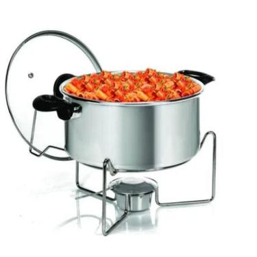 Imagem de Rechaud Panela Redondo Polido Alumínio Tampa Nº 24 An0730