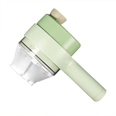 Imagem de 4 em 1 picador de alimentos elétrico portátil conjunto cortador de legumes sem fio picador de legumes e moedor de carne com alimentação por USB para cozinhar na cozinha-1 pacote