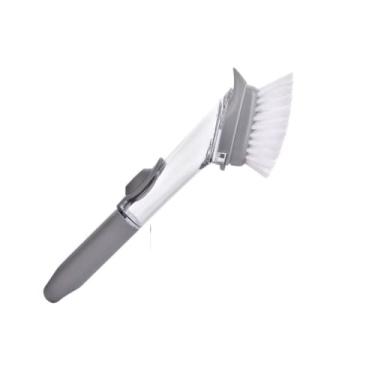 Imagem de Escova Limpeza 2 em 1 Dispenser Detergente Esponja Cozinha