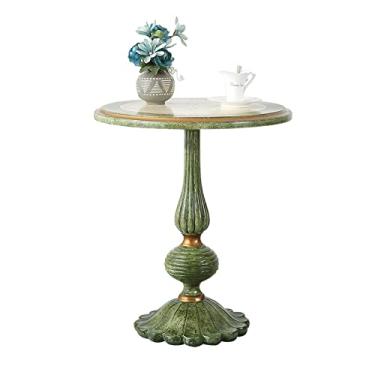 Imagem de Mesa de centro redonda mesa lateral decoração moderna retro pintada pequena mesa de centro sala de estar sofá de escritório decoração lateral mesa de canto quarto mesa de cabeceira mesas de canto (cor: a)