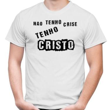 Imagem de Camiseta Masculina Evangélica Tenho Cristo - 100% Algodão - Atelier Do