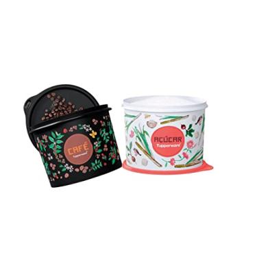 Imagem de Tupperware Kit Dupla Açúcar 1,4Kg + Café 700g Floral