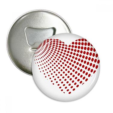 Imagem de Red Radiate Dots Abridor de garrafas para o Dia dos Namorados Emblema Multifuncional