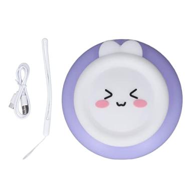 Imagem de Aquecedor de Mão de Desenho Animado, 2 Modos de Temperatura USB Recarregável Portátil Elétrico Bolso Aquecedor de Mão para Atividades Ao Ar Livre 3,1 X 3,1 pol. (Coelhinho bonitinho)