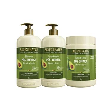 Imagem de Tratamento Restaurador Pós Química TRIO(Shampoo/Condicionador/Banho de Creme 1L) Bio Extratus