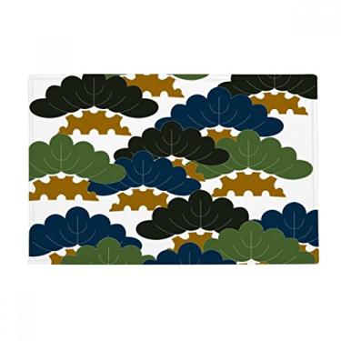 Imagem de DIYthinker Tapete de porta de banheiro com padrão abstrato tradicional de pinheiro chinês, tapete antiderrapante